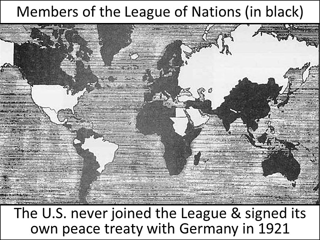 Senate rejects League of Nations