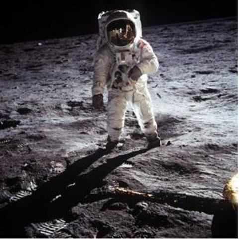 Man lands on the moon.