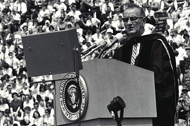 Johnson spoke his speech in Michigan