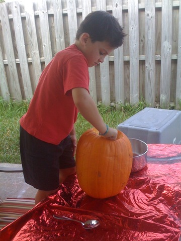 Carving my 1st pumpkin