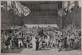 The Third Estate (commoners) declares the National Assembly.