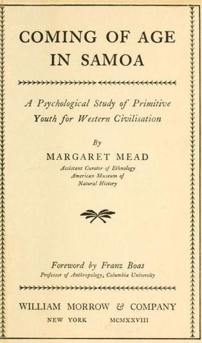 publishes Coming of Age in Samoa