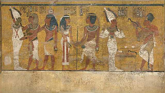 Pared de la tumba de Tutankamon