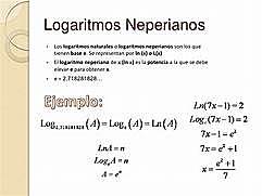 Los logaritmos neperianos