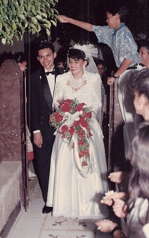 Casamiento de Sandra Acuña y Efraín Iriarte, Padres de Daniela Iriarte