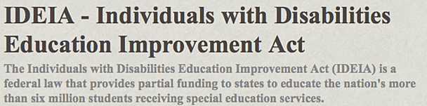Individuals with Disabilities Education Improvement Act