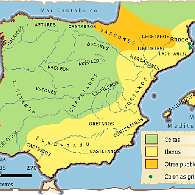 Timeline: LOS PUEBLOS DE LA PENÍNSULA IBÉRICA EN LA EDAD ANTIGUA HECHO POR LEYRE ELORZ, ELENA GONZÁLEZ Y LUCAS SAN MARTÍN.