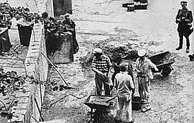 August 31, 1961 workers start building the Berlin wall. The ninety-six-mile-long wall would divide Soviet controlled East Berlin from democratic West Berlin.