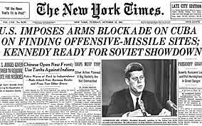 In August and September of 1962 Cuban Missile Crisis