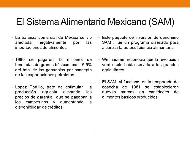 sistema alimentario mexicano (SAM)