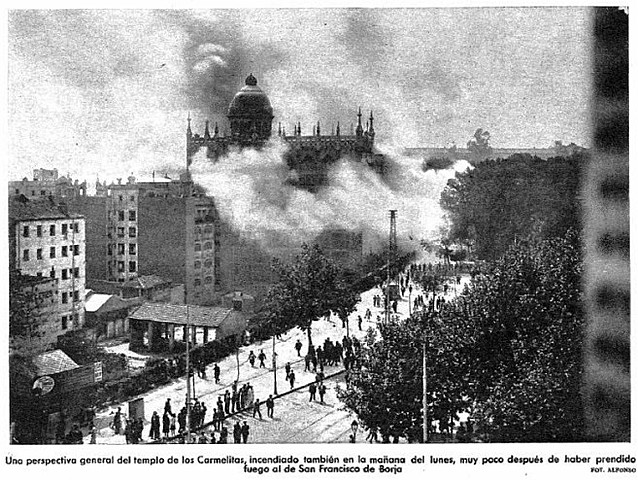 Quema de conventos en Madrid.