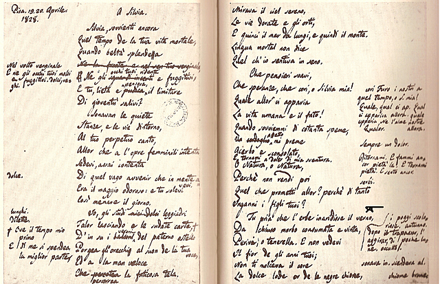 Leopardi scrive “A Silvia”