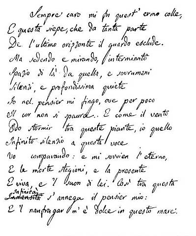 L’Infinito di Leopardi