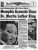 MLK assassinated