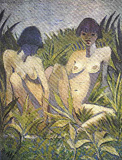 Dues noies en l'herba