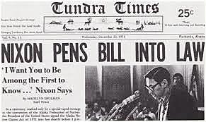 The Alaska Native Claims Settlements Act.