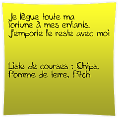 Découverte de son testament