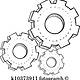 Gears sketch clipart  k10373911