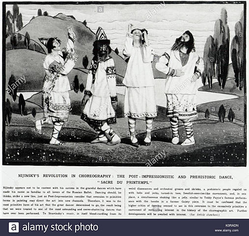 La première du ballet Le Sacre-Printemps de Stravinsky