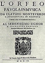 La première de l'opéra Orfeo