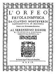 La première de l'opéra Orfeo