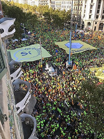 Manifestación "La Diada del Sí"