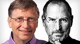 Timeline: bill gates y steve jobs
