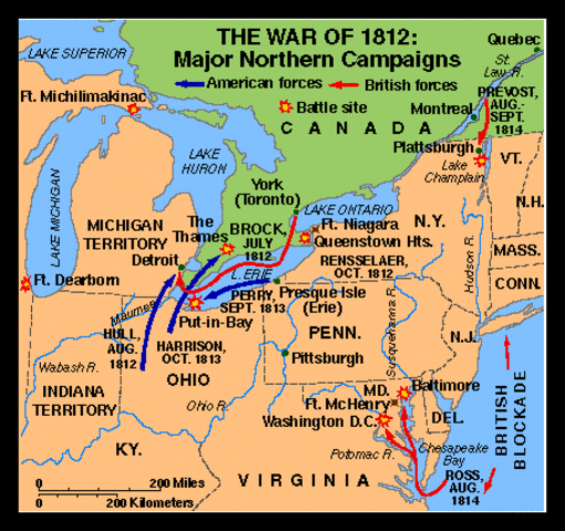 War of 1812 United States invade