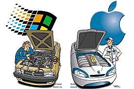 Diferencias de apple y microsoft ?