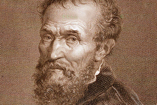 Michelangelo presso la bottega a Firenze