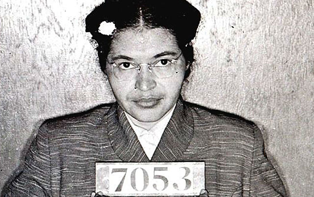Rosa Parks refuses to give up a seat