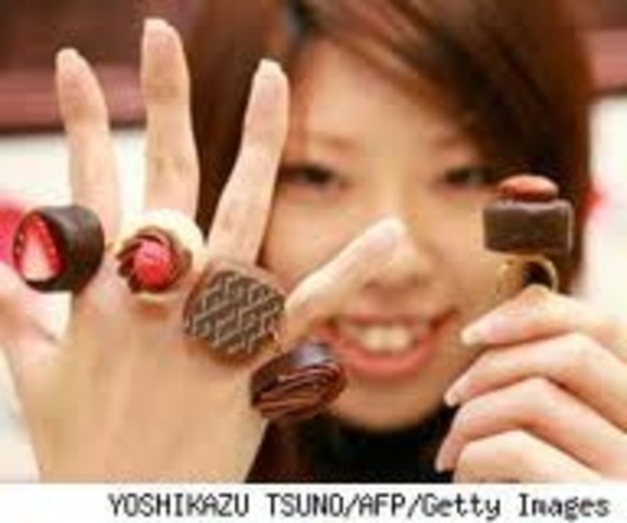 First Time Valentines day appears in Japan