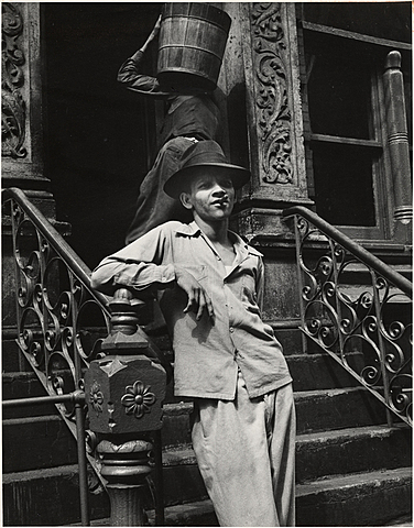 Mr.Foster walking outside to the cab.