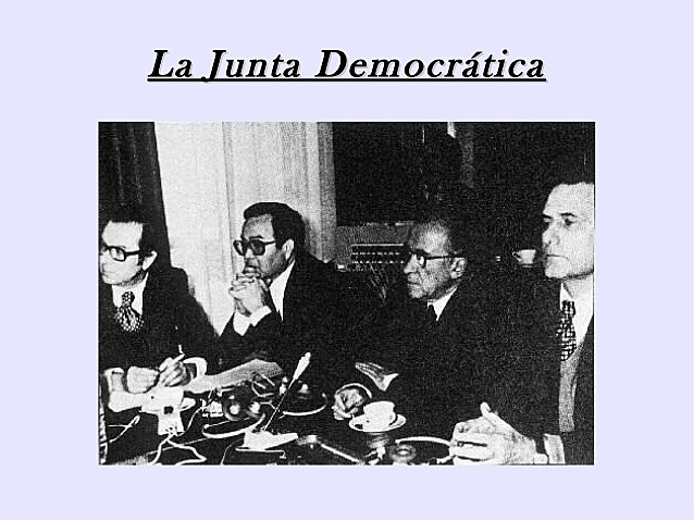 Presentación de la Junta Democrática.