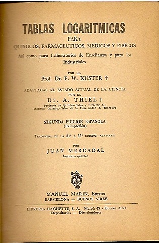 tablas logarítmicas