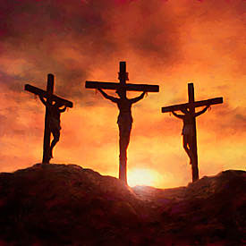 The crucifixion of Jesus