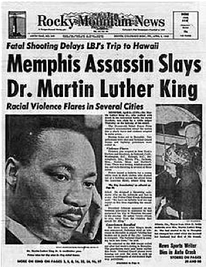 MLK Assassinated