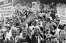More than 250,000 people, march on Washington to demand immediate passage of the civil rights bill.