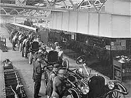Henry Ford creates the first assembly line for Model T Cars