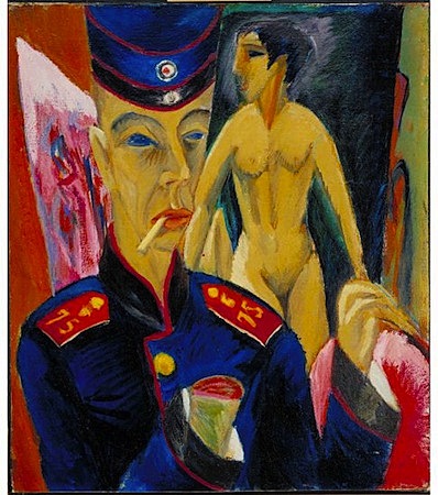 Self-Portrait As a Soldier by Kirchner