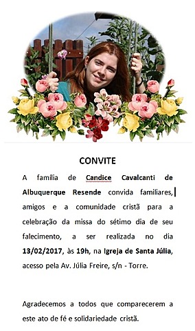 Falecimento da Candice
