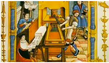 1450 Bogtrykkerkunsten opfindes i Europa