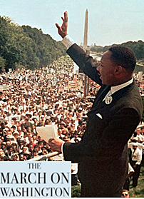 More than 250,000 people, march on Washington to demand immediate passage of the civil rights bill.