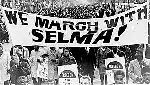 A march from Selma to Montgomery to fight for voting rights begins.