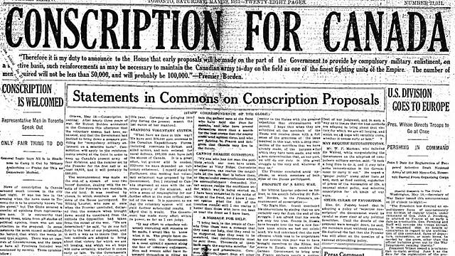 World War One Conscription Crisis