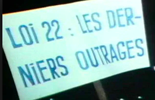 1974 Bill 22 introduced by Robert Bourassa