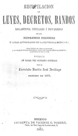 Decreto del 23 de febrero de 1861