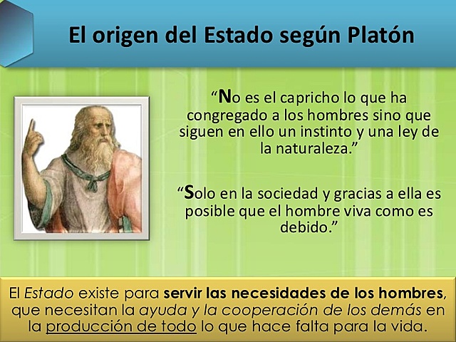 Platón (428-347) La Naturaleza social y política del ser humano: