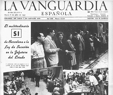 Ley de Sucesión y referéndum.