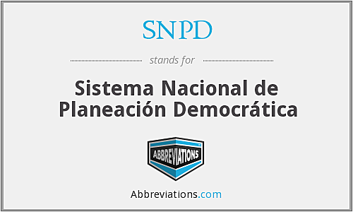 Sistema Nacional de Planeación Democrática